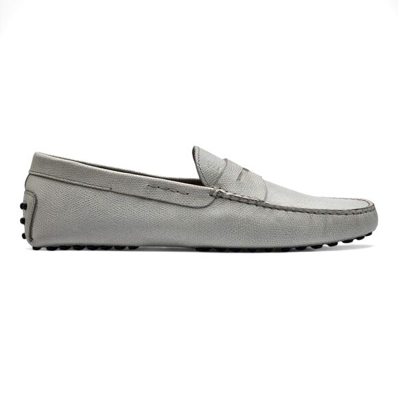 Tod\'s Driving Shoes City Gommino Leather Loafers Gray US 9.5 UK 8 - New $695